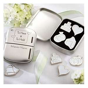   Have & To Hold Wedding Magnets in Refrigerator Case