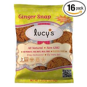 Lucys Gluten Free Cookie Grab and Go, Ginger Snap , 1.25 Ounce (Pack 
