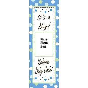   Boy Vertical Photo Personalized Banner 18 x 54 All Weather Vinyl