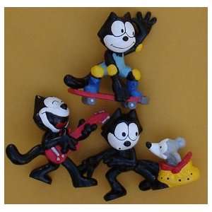  Felix The Cat Pvc Set Of 3 Applause 1990`s Everything 