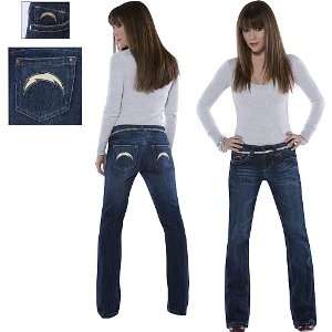   Milano San Diego Chargers Womens Denim Jeans 27: Sports & Outdoors