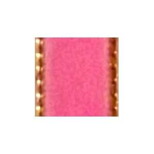  Offray Double Face Satin Poly Gold Edge Ribbon, 3/8 Wide 