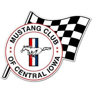  Mustang Club of Central Iowa Car Bumper Sticker Decal 5x4 