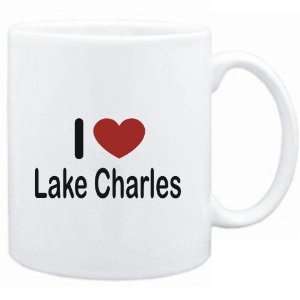 Mug White I LOVE Lake Charles  Usa Cities  Sports 