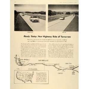  1956 Ad Portland Cement Interstate Highway Construction 