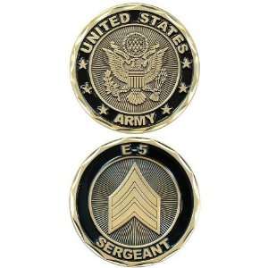 United States US Army Eagle Crest E 5 Sergeant Rank   Good Luck Double 