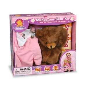  Bear Works Make Your Bear Kit   Pink Overalls Toys 