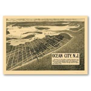  Ocean City, NJ Panoramic Map   1903 Poster: Home & Kitchen