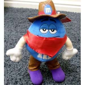   Hard to Find Poseable 9 Inch Plush Western Cowboy Blue M&M Doll: Toys