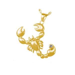    Zodiac Scorpio Cremation Jewelry in 14k Gold Plating Jewelry