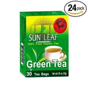 Sun Leaf Green Tea, 30 Count Tea Bags Grocery & Gourmet Food