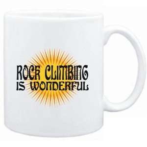    Mug White  Rock Climbing is wonderful  Hobbies
