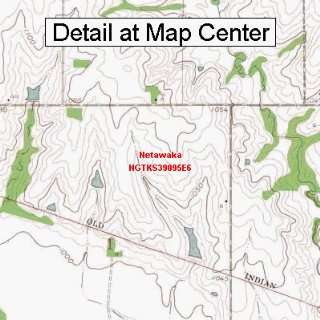 USGS Topographic Quadrangle Map   Netawaka, Kansas (Folded/Waterproof)