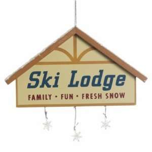  Ski Lodge Sign Christmas Ornament