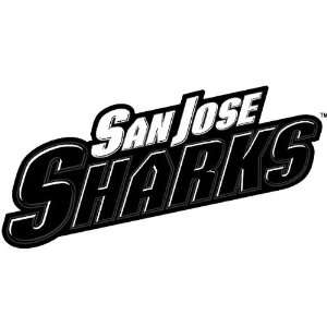  SAN JOSE SHARKS WRITING LOGO NHL WHITE DECAL VINYL STICKER 