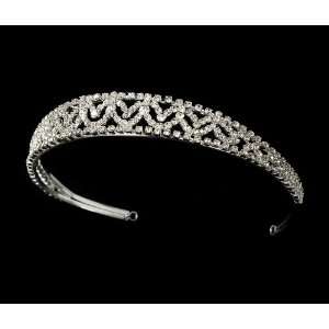  Silver Clear Rhinestone Bridal Headband HP 7105: Beauty