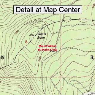   Topographic Quadrangle Map   Mount Wilson, Oregon (Folded/Waterproof
