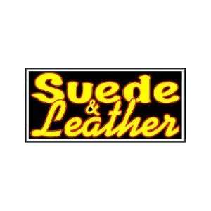 Suede & Leather Backlit Sign 20 x 36
