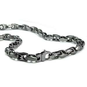 Stainless Steel Double Marina Link Mens Link Necklace (9.3mm Wide) 30 