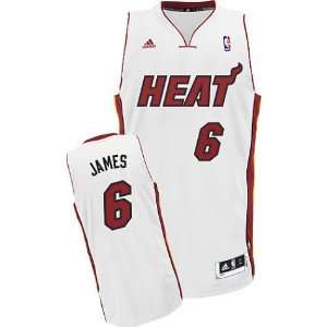Youth Miami Heat #6 LeBron James Revolution 30 White Swingman Jersey