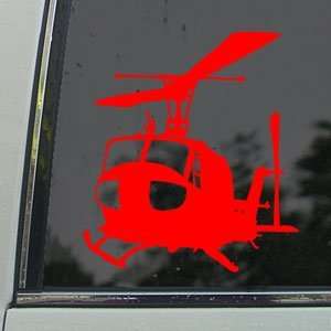  UH 1 Iroquois Huey In Action Red Decal Window Red Sticker 