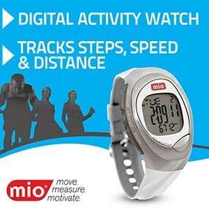  Arctic White MIO GO Sport Watch Activity Monitor 