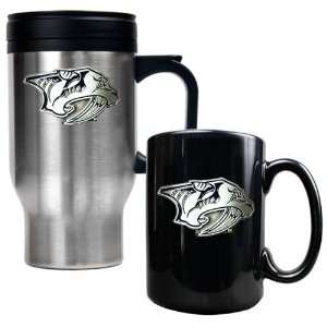  Nashville Predators Travel Mug & Ceramic Mug Set   Primary 