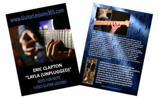 Eric Clapton Layla (Unplugged) Note For Note Guitar Lessons DVD