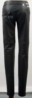 Visual kei PUNK gothic tight zipper man made leather long trousers 