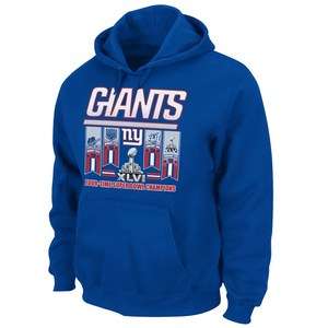 New York Giants 4 Time Super Bowl Banner Hoodie Sweatshirt  