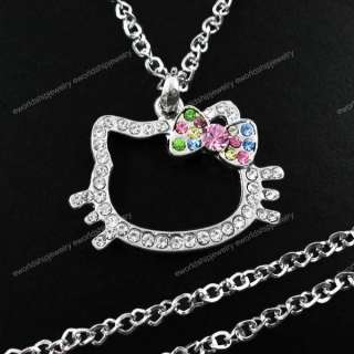 Wholesale 10pcs HelloKitty Crystal Necklace KC01  