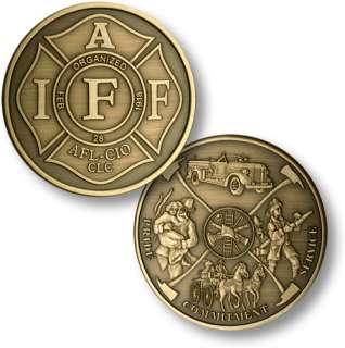 IAFF FIREFIGHTERS FIRE AFL CIO CHALLENGE COIN  
