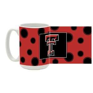   University 15 oz Ceramic Coffee Mug   Polka Dot