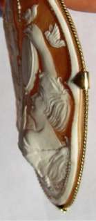 Antique 19th Century Gold Cameo pendant,hand carved.One of a kind 