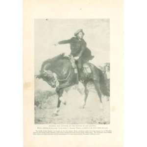   1898 Print General Sam Houston At Battle San Jacinto 