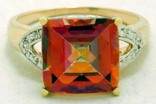 NATURAL 3.75 carats BRAZILIAN ALEXANDRITE & DIAMOND RING 14k  