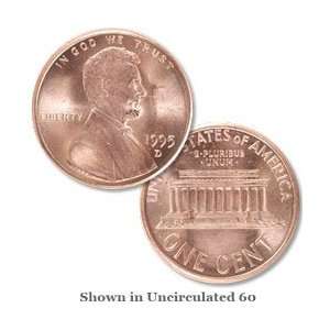  Almost Uncirculated 1995 D Lincoln Penny 