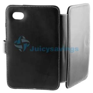 Black 7 Flip Leather Case Cover For Samsung Galaxy Tab P1000  