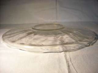 GLASS CRACKER & CHEESE SERVING PLATE ETCHED GLASS  