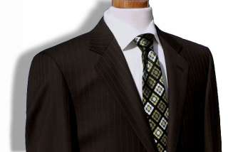 New Daniele $1295 Brown Pinstripe 150s Wool Mens Suit  
