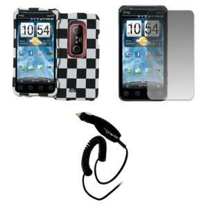   Screen Protector + Car Charger (CLA) for Sprint HTC EVO 3D