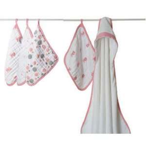  Aden and Anais Hooded Towel Washcloth Set Bathing Beauty 