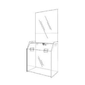 Ballot   Suggestion Box, 9.500 X 10 X 5 Locking Clear Acrylic Design 