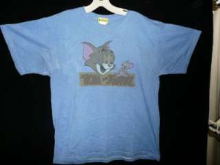 Blue Tom and Jerry t shirt size lg large Hanna Barbera Presents womens 