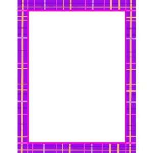  Purple Plaid Letter Head 50 Sheets (Case of 1) Office 