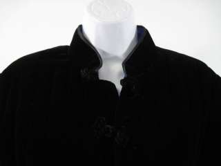 ROBERTA FREYMANN Black Velvet Jacket Coat Sz S  