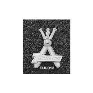 Tulane University Tulane Bats Pendant (Silver):  Sports 