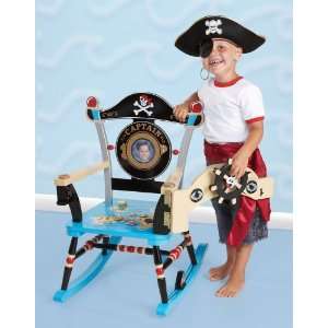 Pirate Wooden Childrens Rocking Chair:  Kitchen & Dining