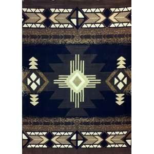  South West Native American Area Rug 8 Ft X 10 Ft Black 