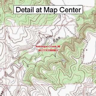  USGS Topographic Quadrangle Map   Antelope Creek NE, Texas 